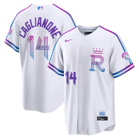 Royals Jac Caglianone White 2026 City Connect Jersey Stitched