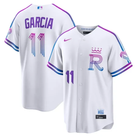 Royals Maikel Garcia White 2026 City Connect Jersey Stitched