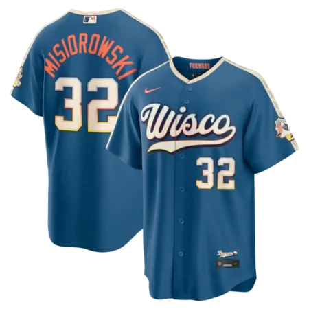 Brewers Jacob Misiorowski Mineral Blue 2026 City Connect Jersey Stitched