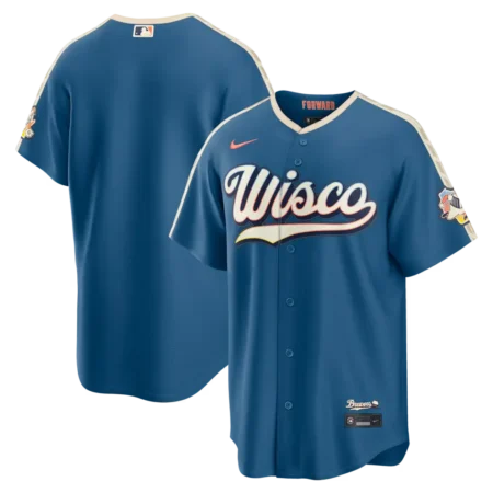 Brewers Mineral Blue 2026 City Connect Jersey Stitched