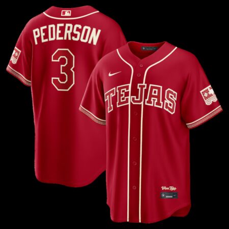 Men's Texas Rangers Joc Pederson Nike Red 2026 City Connect Stadium Jersey